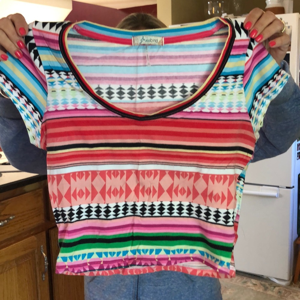 Patterned colored  T shirt